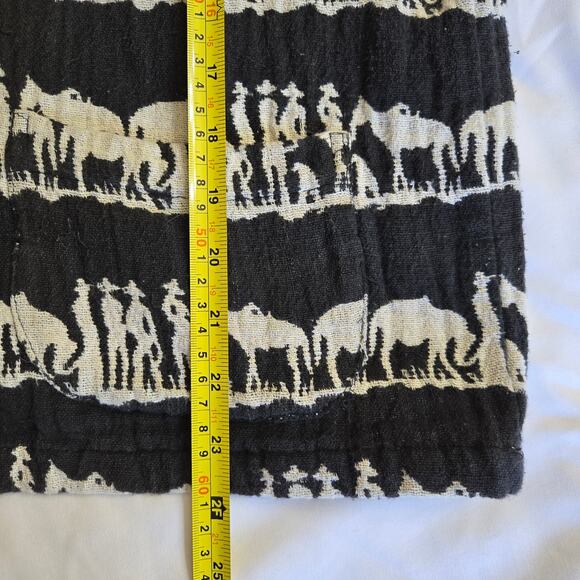 CHICO'S DESIGN Vtg 90s Artsy Indie Folksy Boho Llamas Alpacas Boxy Jacket M - Picture 10 of 11